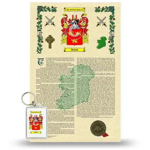Briend Armorial History and Keychain Package