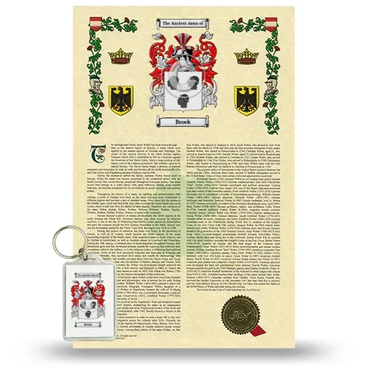 Broek Armorial History and Keychain Package