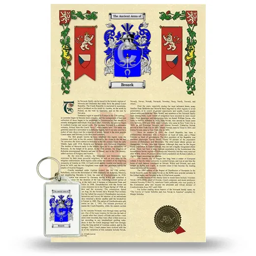 Brozek Armorial History and Keychain Package