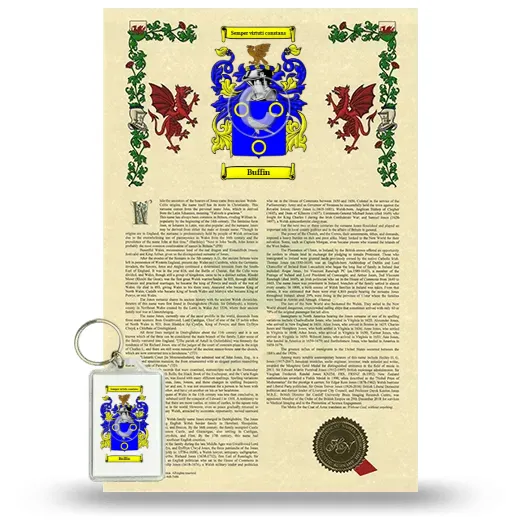 Buffin Armorial History and Keychain Package