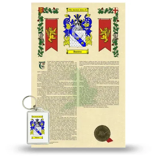 Burress Armorial History and Keychain Package