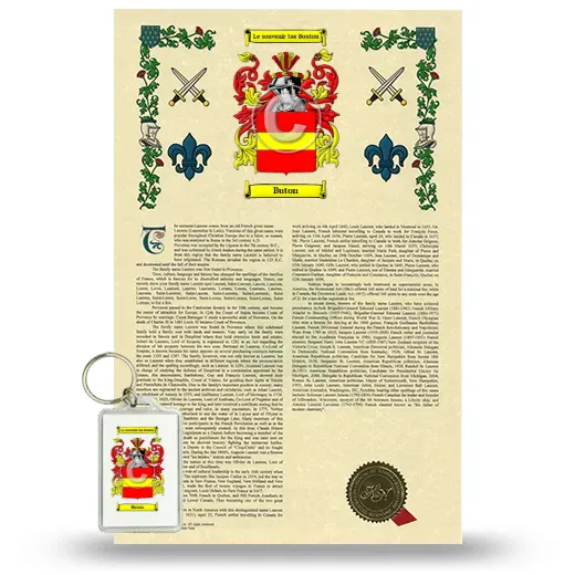 Buton Armorial History and Keychain Package