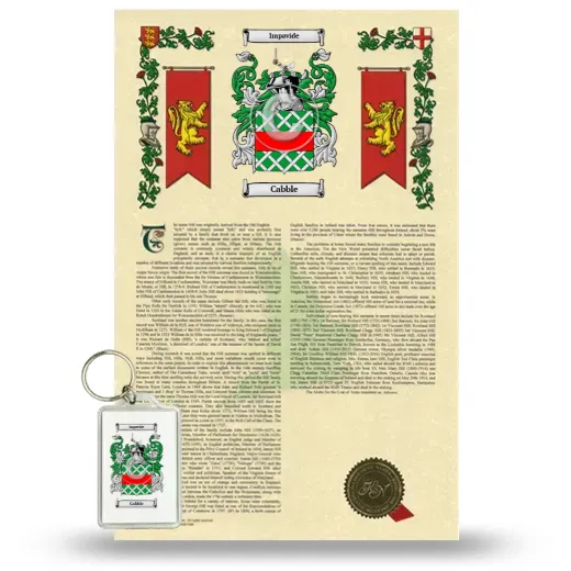 Cabble Armorial History and Keychain Package