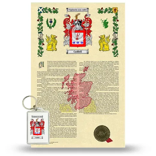 Caddell Armorial History and Keychain Package