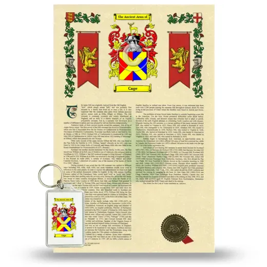 Cage Armorial History and Keychain Package