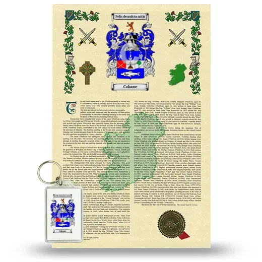 Cahane Armorial History and Keychain Package