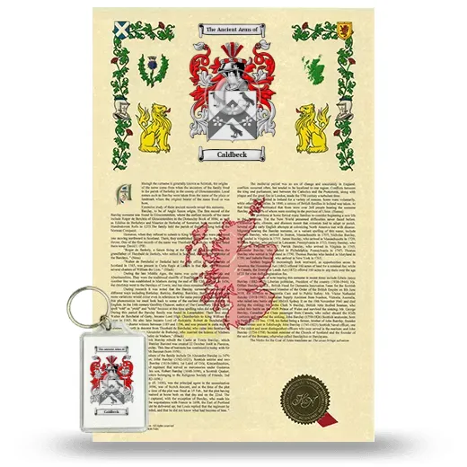 Caldbeck Armorial History and Keychain Package
