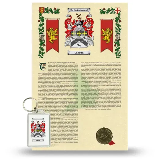 Caldron Armorial History and Keychain Package
