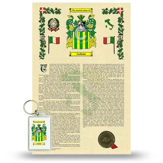 Carboni Armorial History and Keychain Package
