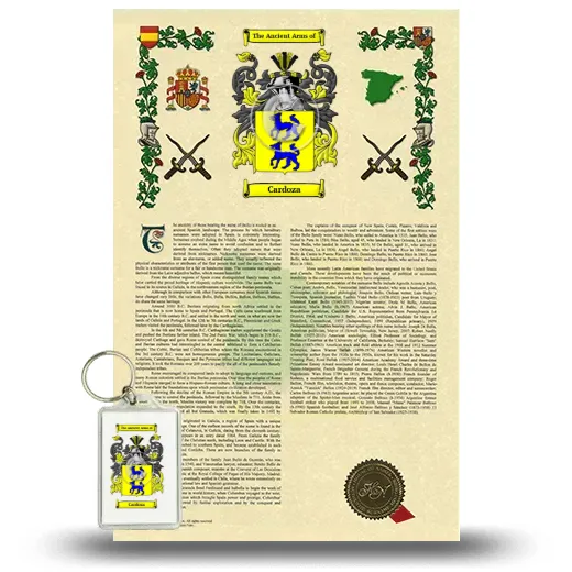 Cardoza Armorial History and Keychain Package