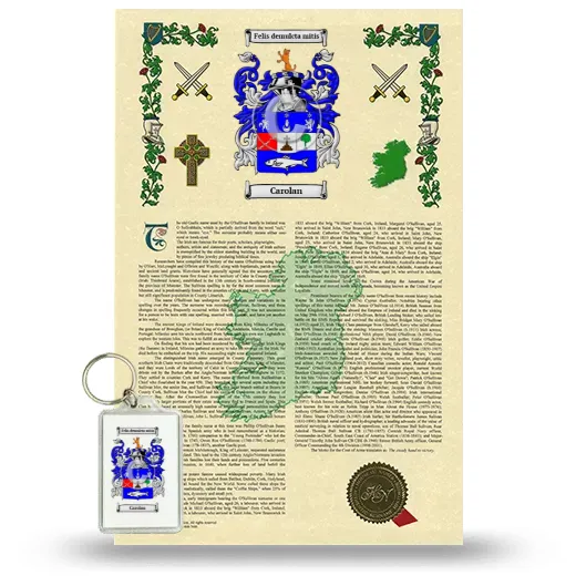 Carolan Armorial History and Keychain Package