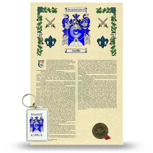 Castillo Armorial History and Keychain Package