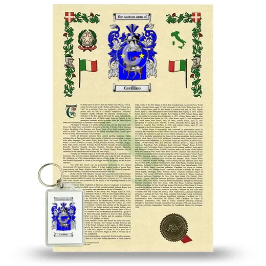 Cavillino Armorial History and Keychain Package