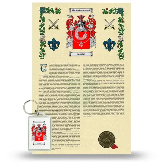 Cazalet Armorial History and Keychain Package