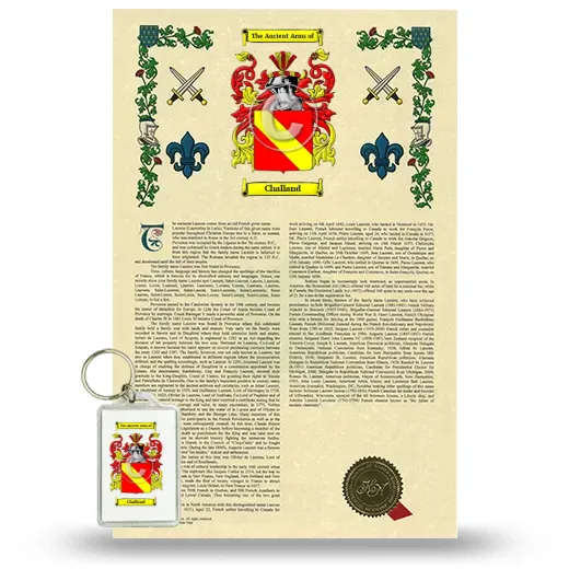 Challand Armorial History and Keychain Package