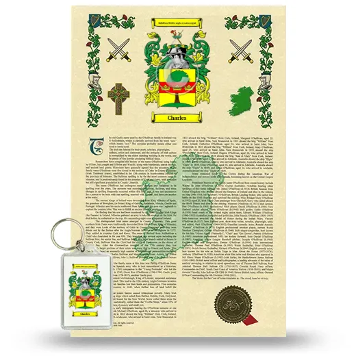 Charles Armorial History and Keychain Package
