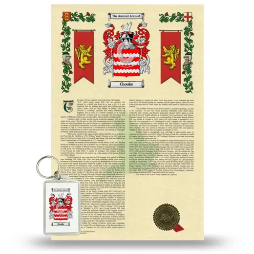 Chooke Armorial History and Keychain Package