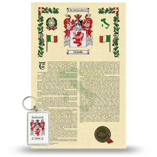 Civitella Armorial History and Keychain Package