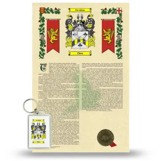 Clees Armorial History and Keychain Package