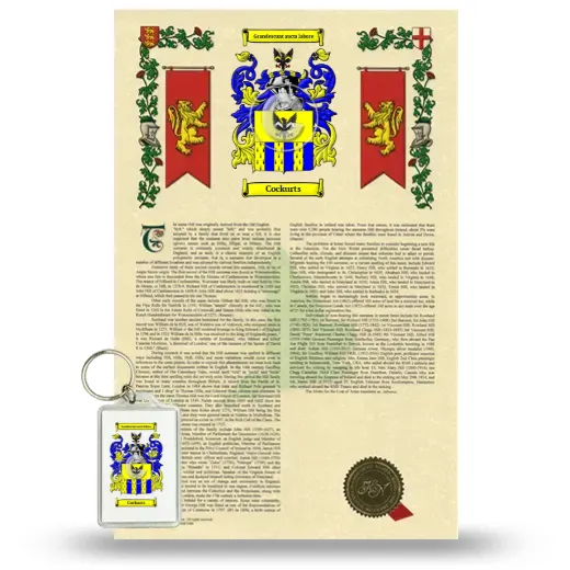 Cockurts Armorial History and Keychain Package