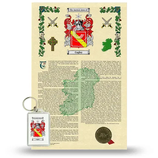 Cogley Armorial History and Keychain Package