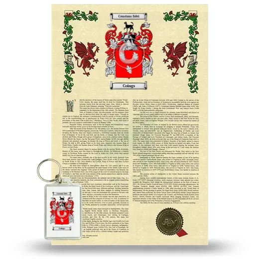 Coings Armorial History and Keychain Package