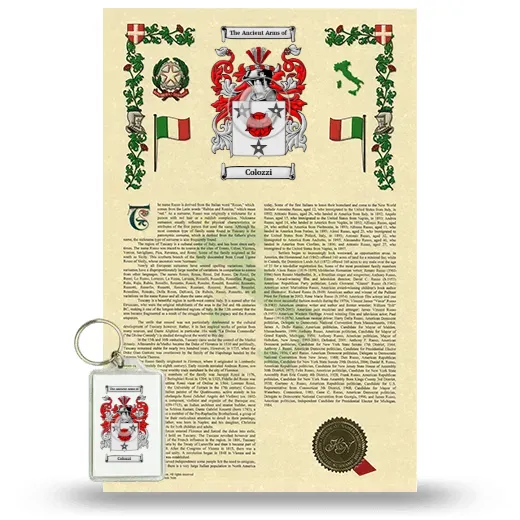 Colozzi Armorial History and Keychain Package