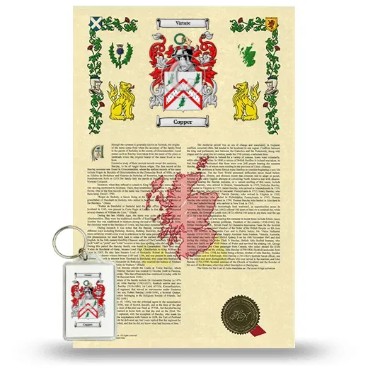 Copper Armorial History and Keychain Package