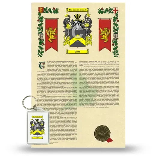 Corn Armorial History and Keychain Package