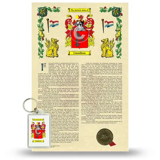 Cornelison Armorial History and Keychain Package