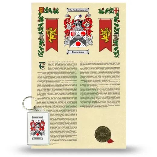 Cornelison Armorial History and Keychain Package