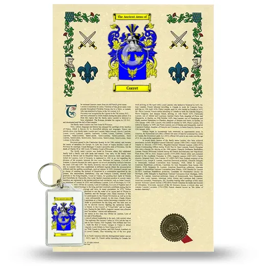 Corret Armorial History and Keychain Package