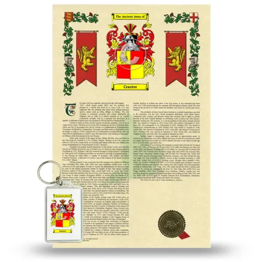 Craster Armorial History and Keychain Package