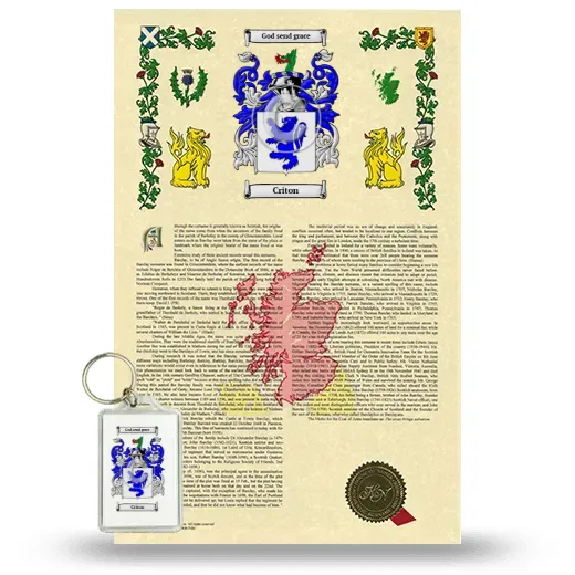 Criton Armorial History and Keychain Package