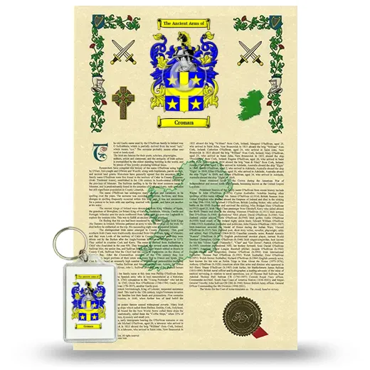 Cronan Armorial History and Keychain Package
