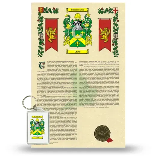 Curle Armorial History and Keychain Package