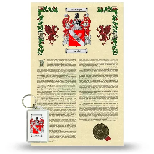 Dafydd Armorial History and Keychain Package