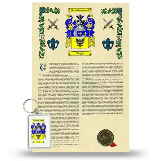 Daigle Armorial History and Keychain Package