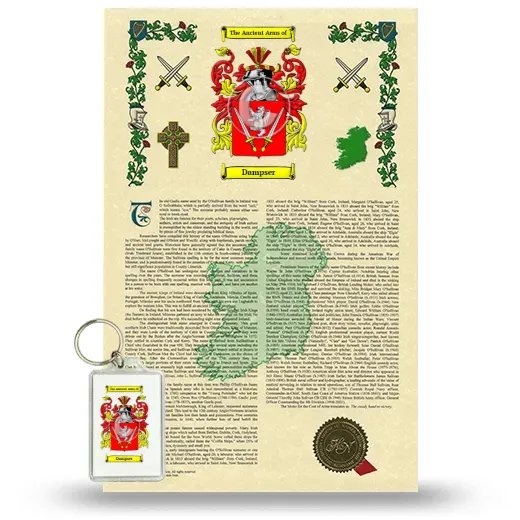 Dampser Armorial History and Keychain Package