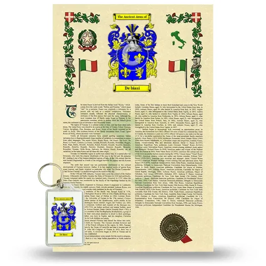 De biasi Armorial History and Keychain Package