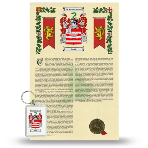 Deale Armorial History and Keychain Package