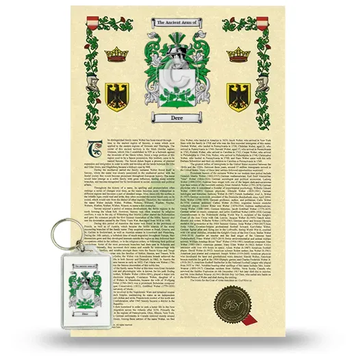Dere Armorial History and Keychain Package