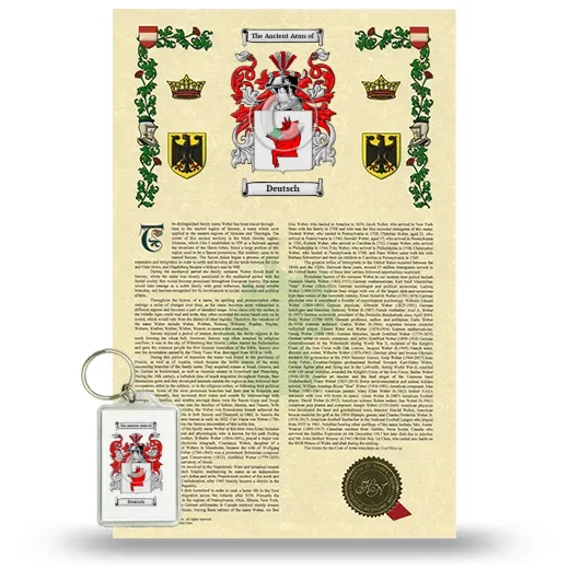 Deutsch Armorial History and Keychain Package