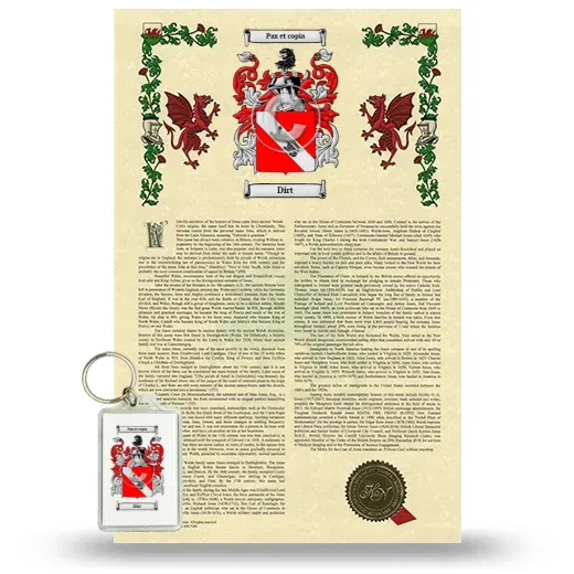 Dirt Armorial History and Keychain Package