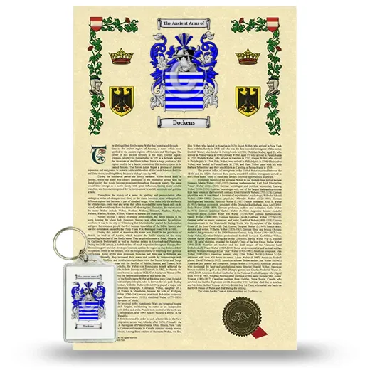 Dockens Armorial History and Keychain Package