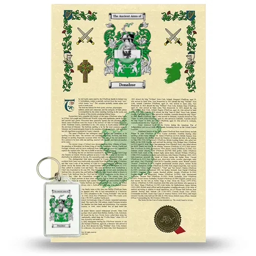 Donahue Armorial History and Keychain Package