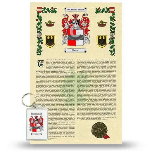 Dozer Armorial History and Keychain Package