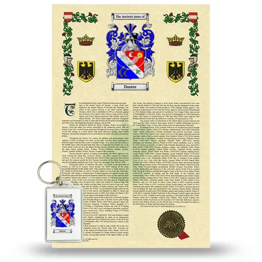 Duster Armorial History and Keychain Package