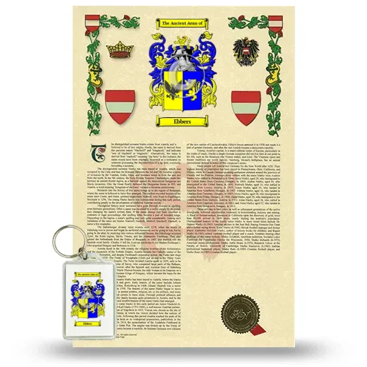 Ebbers Armorial History and Keychain Package