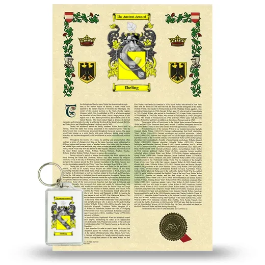 Ebeling Armorial History and Keychain Package
